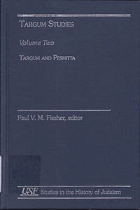 Studies in the History of Judaism Ser.: Targum Studies : Targum and Peshitta by - Picture 1 of 1