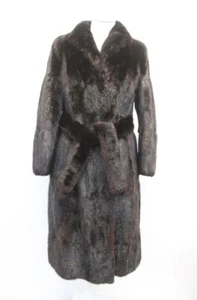 SCHROTTARTIKEL: BRAUNER MOSCHUSRATTENPELZMANTEL JACKE GR. N/A - Bild 1 von 9