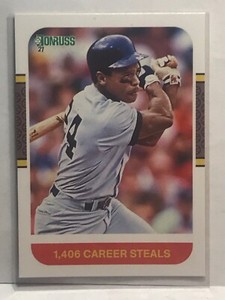 2021 Donruss Baseball - 1406 Career Steals Variation - Rickey Henderson - #247