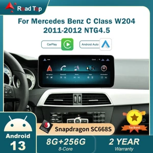 Carplay per Mercedes Benz Classe C NTG4.5 Android 13 Touchscreen GPS Navi Display - Foto 1 di 11