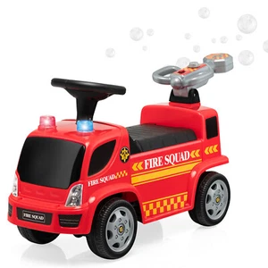 2 in 1 Rutschauto & Schiebeauto Kinder Feuerwehrauto Spielzeugauto 18-36 Monaten - Bild 1 von 10