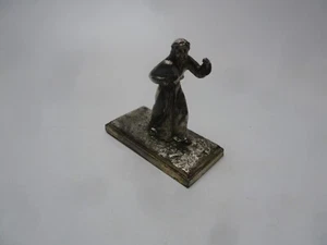 Vintage Metal Statuette JESUS CHRIST Walking to Crucifixion Roman Catholic Art - Picture 1 of 9