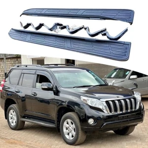 2PCS Side Steps Running Boards Fits For Land Cruiser Prado J150 2010-2023 Black - Picture 1 of 7