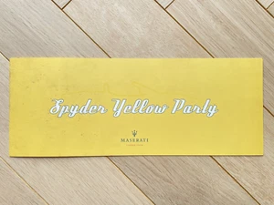 Carton d'invitation - Spyder Yellow Party - Maserati Summer Show - Voiture 2004 - Imagen 1 de 3