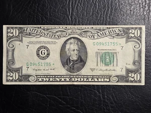 Series of 1950 C $20.00 * Star Federal Reserve Note, FRB Chicago, IL - Picture 1 of 2