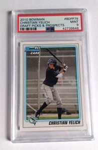 2010 Bowman Draft Picks & Prospects #78, Christian Yelich Graded PSA Mint 9 - Picture 1 of 4
