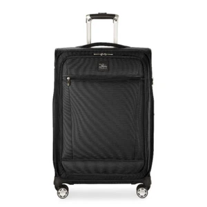 Expandable Medium Softside Checked Luggage Spinner Wheels Telescoping Handle - Picture 1 of 8