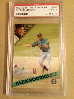 1994 Sportflics Alex Rodriguez #148 Graded PSA 9 Mint Rookie Baseball Card - Image 1 of 2
