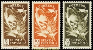 EBS Spanish Guinea 1951 - Stamp Day - Small-spotted Genet - Edifil 306-308 MNH** - Picture 1 of 4