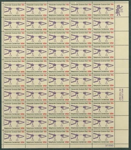 Scott #1683 13¢ Telephone Centennial Mint Sheet MNH  CV $22.25 - Picture 1 of 2