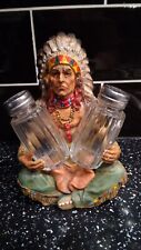  Indian Chief Salt And Pepper  Pot  Figurine New  Free Postage Uk 😁