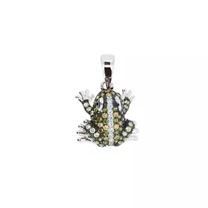 AT THE TIME-BERLIN pendant Louis frog silver, cubic zirconia sza-3990-138 - Picture 1 of 2