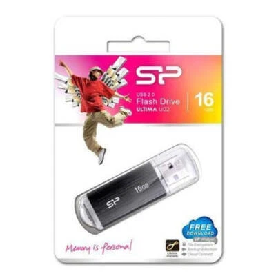 SILICON POWER FLASH DRIVE 16 GB ULTIMA U02 PENDRIVE SP CHIAVETTA USB 2.0 MEMORIA - Immagine 1 di 4