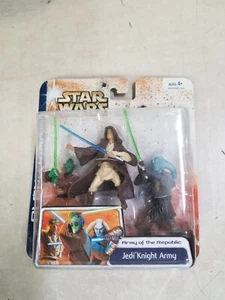 Star Wars Jedi Knight Army Clone Wars Republic Action Figures Hasbro 2003 SEALED - Picture 1 of 4