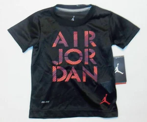 Air Jordan Nike Boys Dri Fit T-Shirt Black Sizes 5 or 6 NWT - Picture 1 of 1