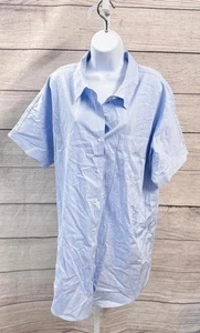 Abito camicia donna A New Day blu a righe con bottoni taglia large - Foto 1 di 2