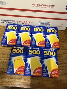 Polaroid 500 INSTANT FILM (10 FOTOS) for JOYCAM/CAPTIVA Unopened EXPIRED 7 box - Picture 1 of 4