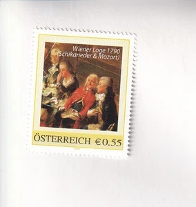 ÖSTERREICH BRIEFMARKE PM Mozart FREIMAUREREI WIENER LOGE MOZART Postfrisch - Bild 1 von 1