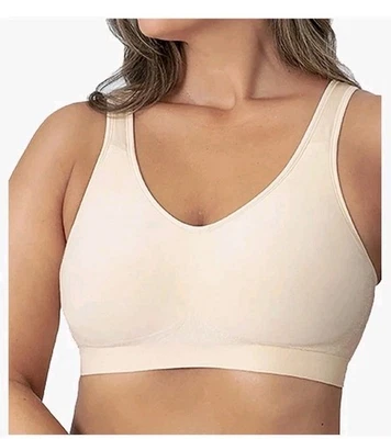 Truekind By Shapermint Women's Daily Comfort Wirefree Shaper Bra Size 3XL Beige - Image 1 of 4