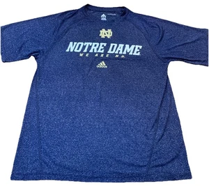 Camisa irlandesa de lucha Notre Dame para hombre azul medio manga corta Adidas Climalite - Imagen 1 de 4