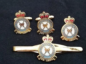 RAF Regiment Manschettenknöpfe, Abzeichen, Krawattenclip Royal Air Force Geschenkset - Bild 1 von 4