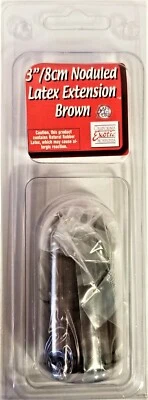 Extensión de pene de látex nodulado de 3" marrón llévalo como un condón Foto 1 de 4