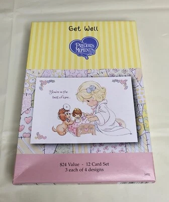 Precious Moments "Get Well" Greeting Cards (12 Card Box Set w/Envelopes) - Image 1 of 4