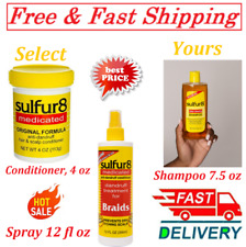 Sulfur8 Medicated Moisturizing Dandruff Relief Conditioner &Shampoo &Scalp Braid