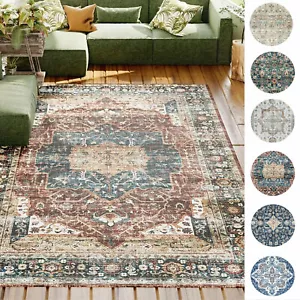 Traditional Medallion Area Rug Persien Style Oriental Carpet Non-Slip Runner Mat - Picture 1 of 79