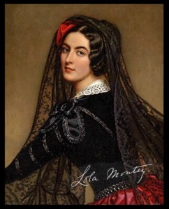 LOLA MONTEZ Photoprint of Restored ca1845 Painting by Joseph Karl Stieler - Picture 1 of 1
