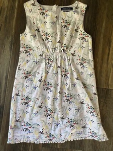 Tommy Hilfiger White Floral & Bird Print Dress Size 7 - Picture 1 of 7