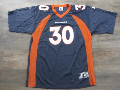 Terrell Davis Denver Broncos Starter NFL Football Jersey XL 52 Vintage Retro Cover