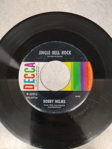 Bobby Helms 45 Rpm Jingle Bell Rock / Captain Santa Claus *Buy 2 Get 1 Free* - Picture 1 of 2