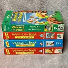 4X Lot: Winnie the Pooh (VHS) Happy Pooh Day. Tigger Too, King of Beasties, Game
