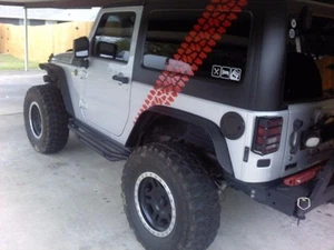Tire tread Decals 2 at 10x48" each Large vinyl graphic stickers fits jeep truck - Picture 1 of 11