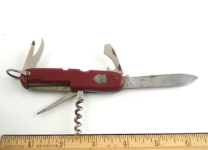 Vintage '70's "Moby Dick" Camping/Multitool Knife with Red Nylon Scales - Picture 1 of 5