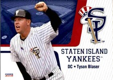 2019 Staten Island Yankees Choice #4 Tyson Blaser Coach Taylor Ridge Illinois IL
