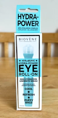 Biovene hyaluronic acid Hydra-Power max Hydration Organic Eye Roll-On Free P&P - Image 1 of 4