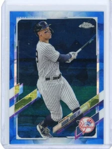 2021 TOPPS CHROME #99 AARON JUDGE "SAPPHIRE REFRACTOR" (NY YANKEES) 060525 - Picture 1 of 1