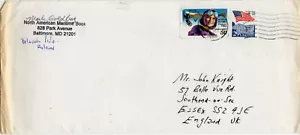 1995 USA Air Mail Cover to London including signed letter from Mark H Goldberg - Picture 1 of 3