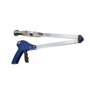 83cm Foldable Garbage Grabber Trash Gripper Reacher Tool (Blue) - Photo 1/12