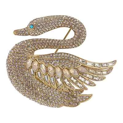 HEIDI DAUS Odette Crystal Swan Pin #107 - Image 1 of 2