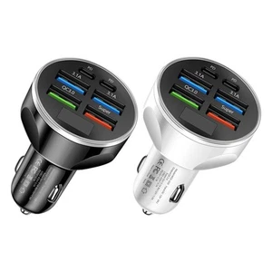 Charge rapide chargeur de voiture USB 6 ports avec écran LED et shunt intellige - Photo 1 sur 33