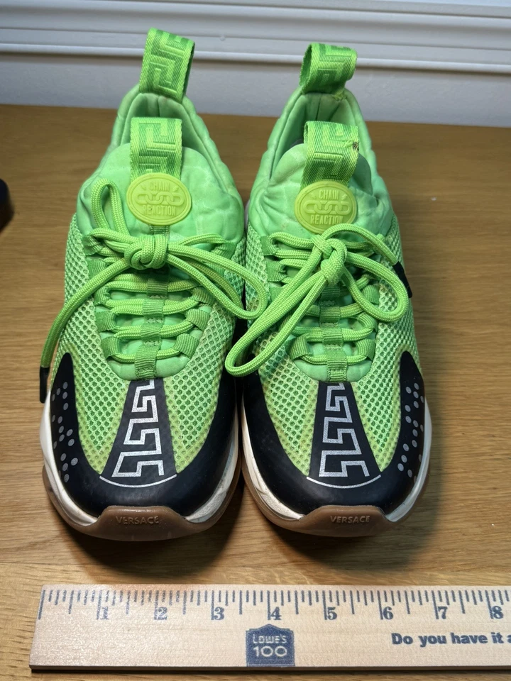 Tênis Versace Chain Reaction verde/preto Cross Runner - Imagem 1 de 4