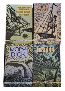 Vintage Lot 4 Herman Melville HC Book of the Month Club 1997 Typee White Jacket - Picture 1 of 22