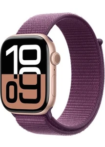 Apple Watch Series 10 46mm GPS Rose Gold w/ Plum Sport Loop MWWV3LW/A.A2 - Photo 1 sur 14