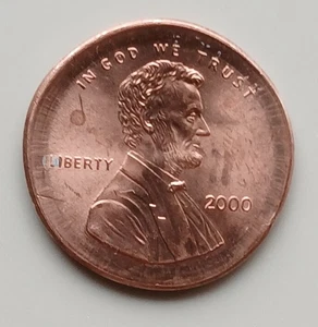 2000 Huge Broad Struck Error Lincoln Penny Uncirculated - Picture 1 of 2