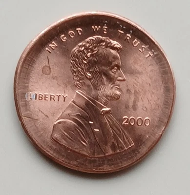 2000 Huge Broad Struck Error Lincoln Penny Uncirculated - Image 1 of 2