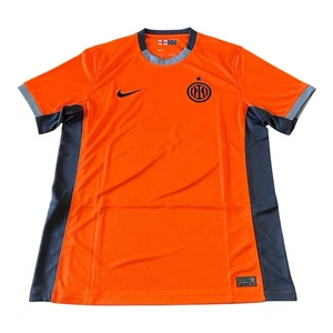 Nike Soccer Jersey Inter Milan 23/24 Stadium Third Orange Dri-Fit Men's Large - Picture 1 of 6
