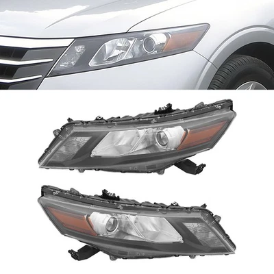 Left&Right Side Headlamp Halogen Headlight W/O DRL For Honda Crosstour 2010-2012 Foto 1 de 4